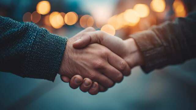 Successful global startup business partnership sealed by firm handshake agreement. People connecting showing mutual trust in deal - Powered by Adobe