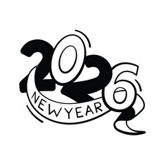 New Year 2026 banner for festive celebration and decoration