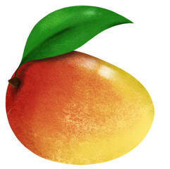 Mango illustration PNG compisition