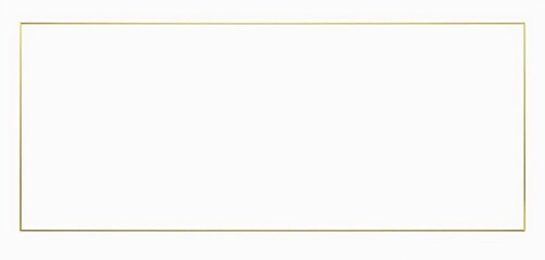Elegant thin gold line border on white background ,   thin frame,  linear frame
