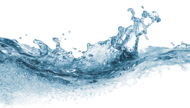 Dynamic depiction of splashing water, showcasing motion and transparency. Pure, cool aquatic element