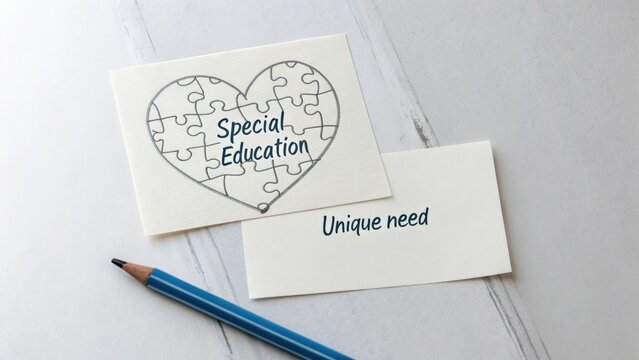 A heart puzzle representing special education unique needs