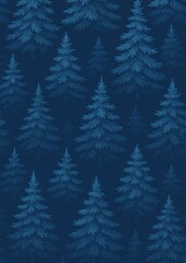 Fototapeta premium Serene evergreen forest pattern