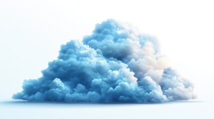 white fluffy clouds against blue clean sky