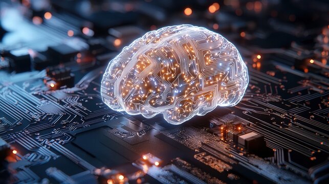 Exploring the Intersection of Neuroscience and Technology: A Conceptual Image of a Brain and Circuitry