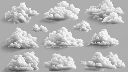 clouds against white background