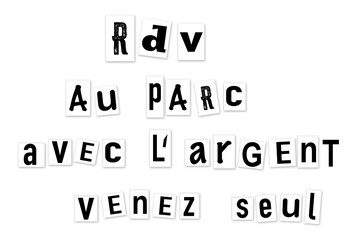lettre anonyme, RdV avec l' argent, PNG fond transprent 