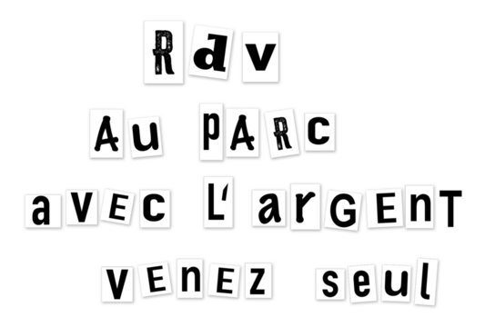 lettre anonyme, RdV avec l' argent, PNG fond transprent 