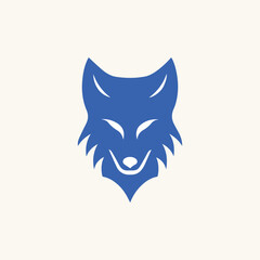 Fototapeta premium Minimal Vector Silhouette Wolf Logo Design Icon – Modern Geometric Wild Animal Symbol, Simple Monochrome Wolf Head Illustration for Branding and Identity