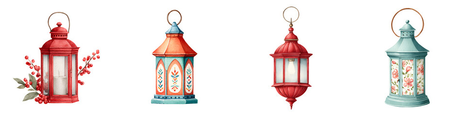 Watercolor Lantern Collection: Ramadan & Christmas Decor