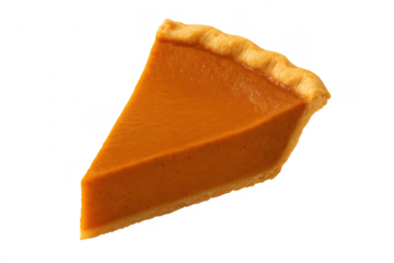 Pumpkin pie slice for autumn and holiday season