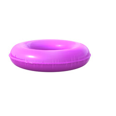 Purple Inflatable Swim Ring Floating Object On White Background