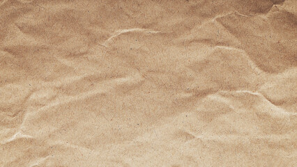 Abstract crumpled and creased recycle brown paper texture background