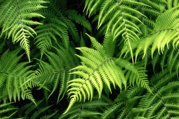 新緑が濃い夏の登山風景
