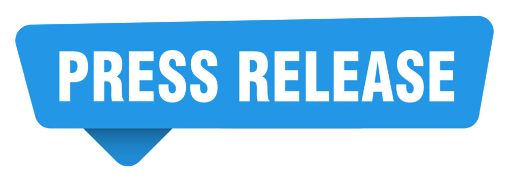 press release sticker. press release blue sign isolated on transpatent background