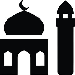 mosque silhouette vector
