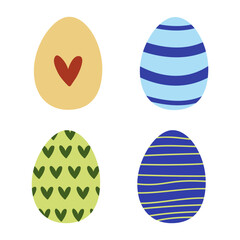 Colorful decorated eggs in various patterns perfect for spring celebrations and Easter activities