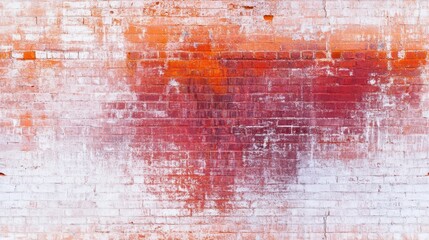 Obraz premium Abstract Graffiti on Weathered Brick: Close-up of aged brick wall showcases a vibrant spray of graffiti, blending bold hues and textures. The art adds a touch of urban edge to the rustic background.