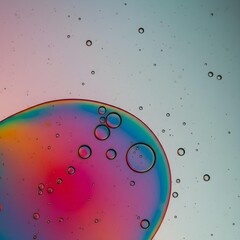 Intriguing Macro Patterns: Shimmering Micro Liquid Textures, Vibrant Hues, and Fleeting Energy in a Striking Minimalist Abstract Composition Evoking Ephemeral Wonder