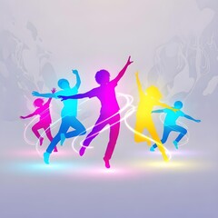 Modern Youth Spirit Unleashed: Fluid Silhouettes, Dynamic Gradients, and Minimalist Abstract Textures Radiate Vivid, Vibrant Energy in Contemporary Abstract Harmony