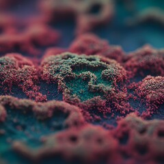 Macro Perspective of Vibrant Abstract Textures Under Soft Diffused Light Eliciting Minimal Patterns and Organic Color Interplay in Detailed Harmony