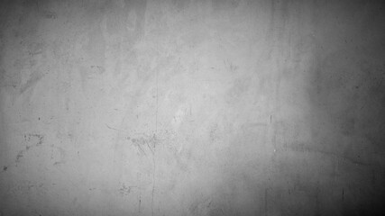 Grunge concrete wall texture with scratches and stains in black and white tone