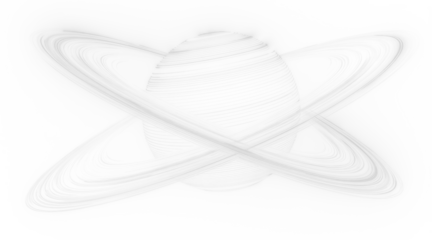Digital Space Illustration PNG.
