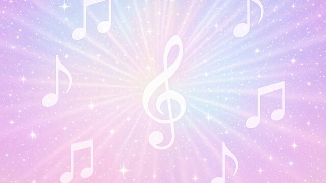 Colorful musical notes background