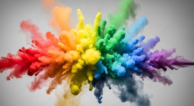 Explosion of vibrant colors in a dynamic abstract display.