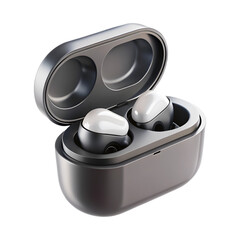 Wireless Earbuds with Charging Case &mdash; Sleek Modern Gadget Transparent PNG.