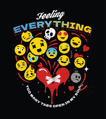 feeling everything graphic illustration