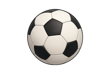Fototapeta premium Soccer ball classic design black white transparent background