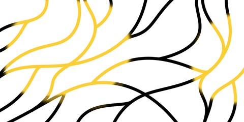 Obraz premium Yellow-gold lines on a white background, smooth shapes. Light abstract background with waves in warm tones, modern minimalism.