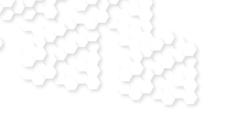 Background with hexagons. Abstract background with lines. white texture background . hexagon abstract background. Surface polygon pattern with glowing hexagon paper texture and futuristic business	
