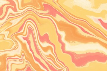 Abstract pastel marble swirl background in yellow and pink pastel tones. Ideal for background or creative art project. 