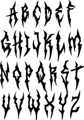 Gorewild Black Metal Font.  halloween fonts. scary fonts. goth fonts.
