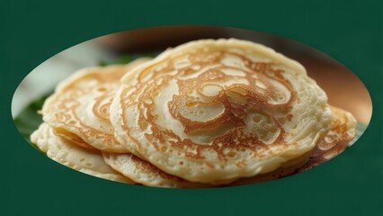 Golden pancakes stacked high, perfect for a delicious breakfast or brunch indulgence today or any day