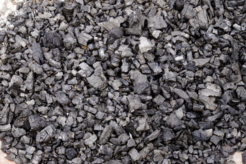 Small pieces of coal
