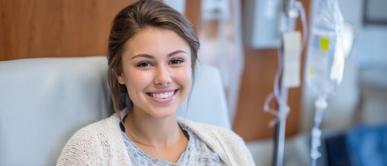 Woman smiling in a hospital setting