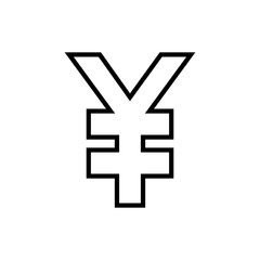 Yen sign icon. JPY currency symbol. Flat Vector illustration
