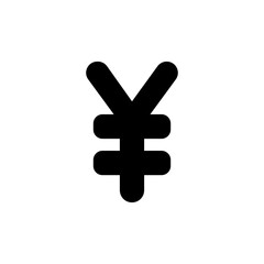 yen sign on white background