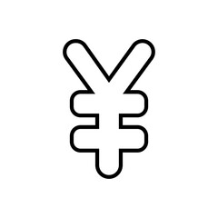 Yen sign icon. JPY currency symbol. Flat Vector illustration