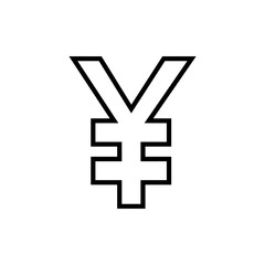 Yen sign icon. JPY currency symbol. Flat Vector illustration