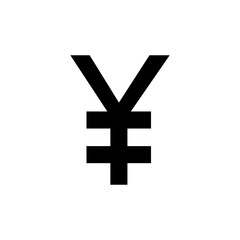 yen symbol on white background