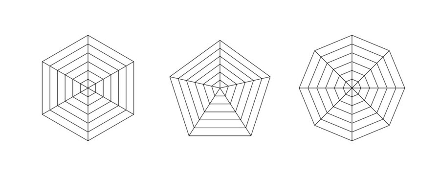 Collection of spider diagrams showing ideas and connections, education and brainstorming concept.