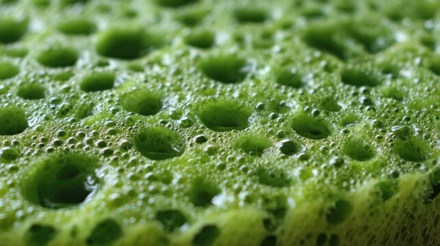 Green sponge texture closeup detail