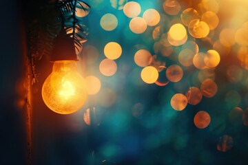 Winter pattern bokeh effect background light christmas lighting.