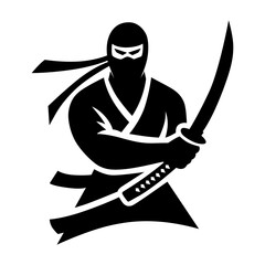 Stealthy Ninja Warrior with Katana