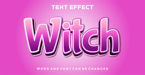 Witch editable text effect