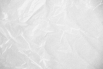 Plastic wrap transparent texture overlay effect. Polyethylene packaging of vinyl wrap or cd cover. Shrink crumpled plastic bag sleeve, package mockup illustration